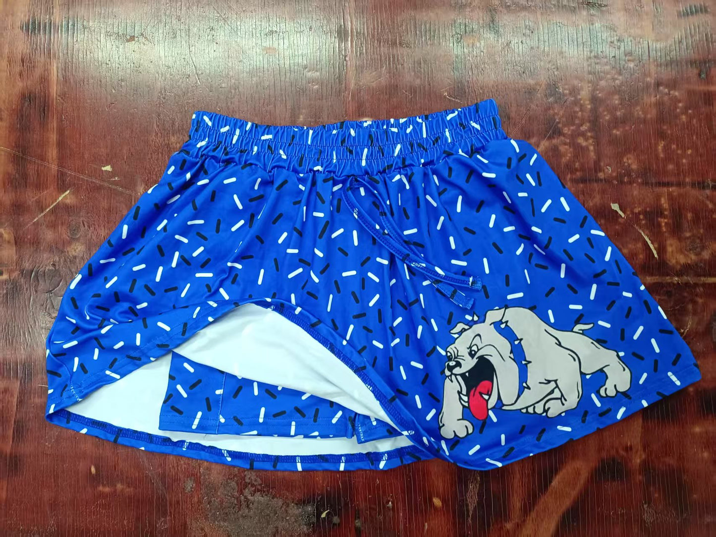 Preorder moq 5 Baby Girls Hot Blue Ice Cream Dog Team Short Skirts Bottoms