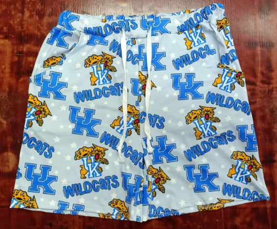 Preorder moq 5 Baby Boys Blue UK Wildcats Pockets Team Shorts Bottoms With Belt