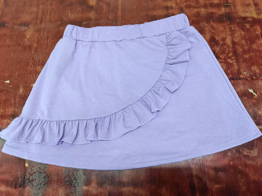 Preorder moq 5 Baby Girls Lavender Ruffle Shorts Skirts Bottoms
