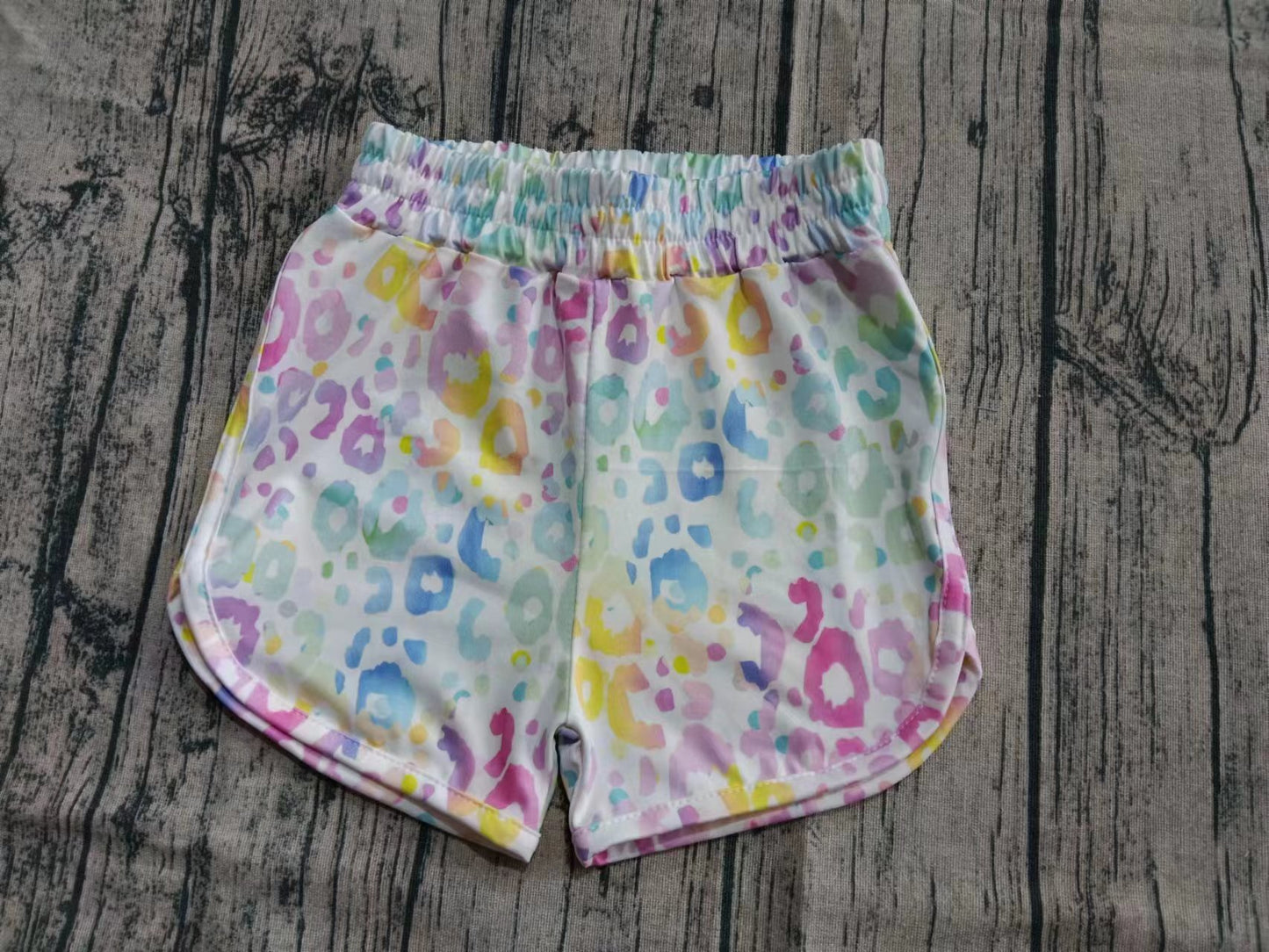 Preorder moq 5 Baby Girls Colorful Leopard Summer Shorts Bottom