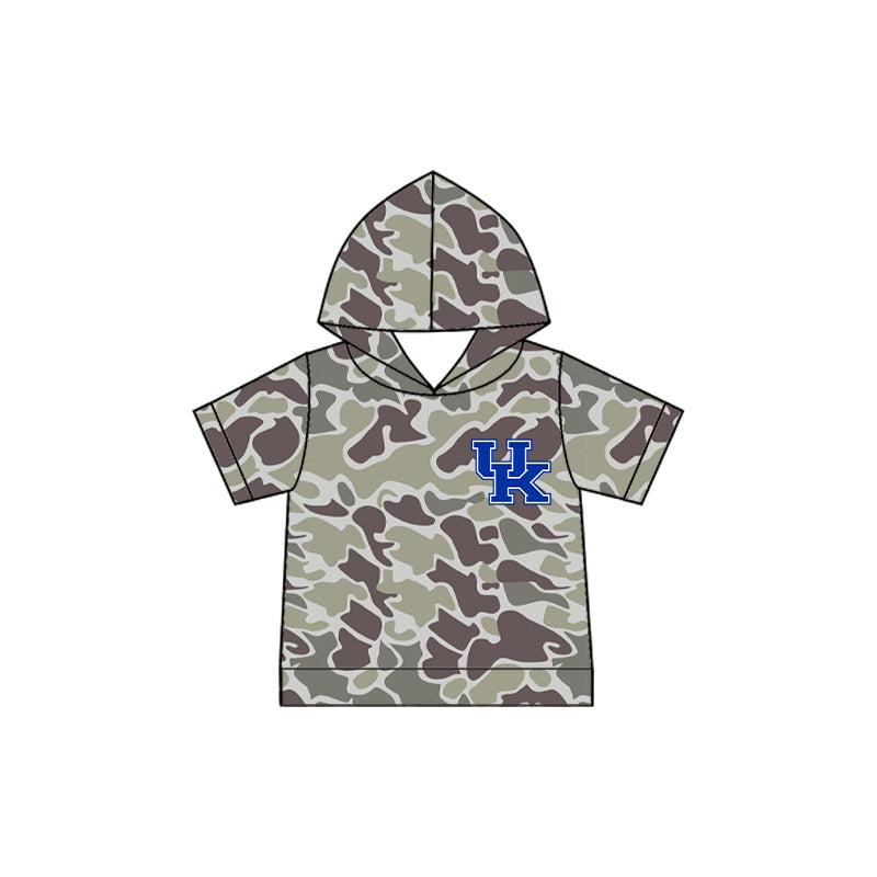 Preorder (moq 5)Baby Boys Southern Camo UK Team Short Sleeve Hooded Tops