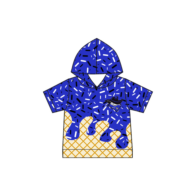 Preorder moq 5 Adult Men Outlaws Blue Drips Team Hoodies Top