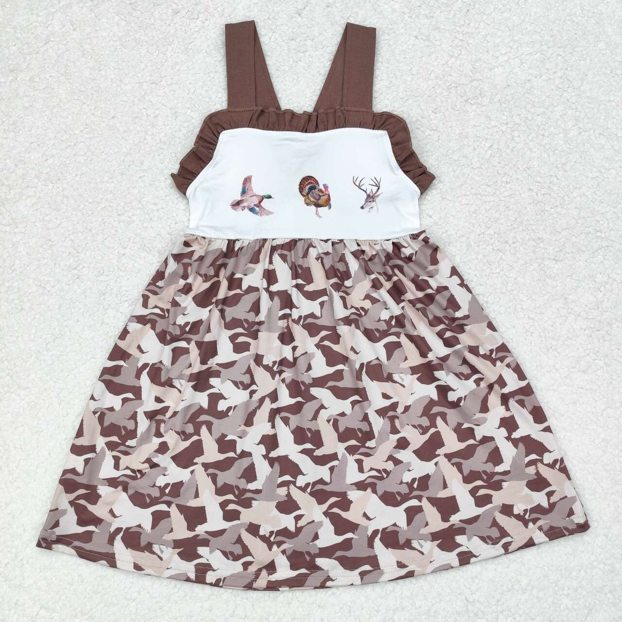 Baby Girls Camo Duck Turkey Deer Sibling Dress Boys Clothes Sets