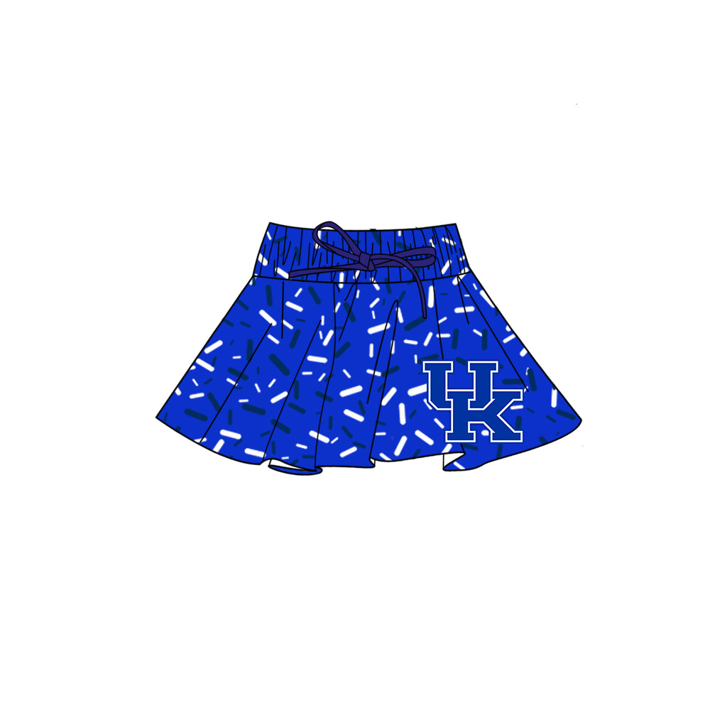 Preorder (moq 5)Baby Girls Blue UK Drip Team Skorts Bottom