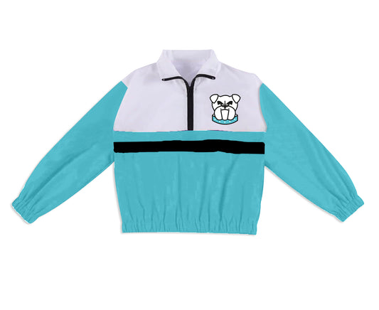 Preorder (moq 5)Baby Boys Long Sleeve Bulldogs Team Zip Pullovers Tops