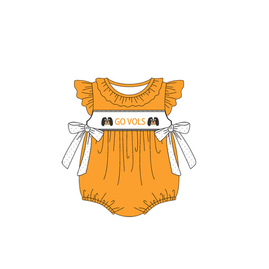 Preorder(moq 5)Baby Infant Girls Tennessee Team Bows Rompers