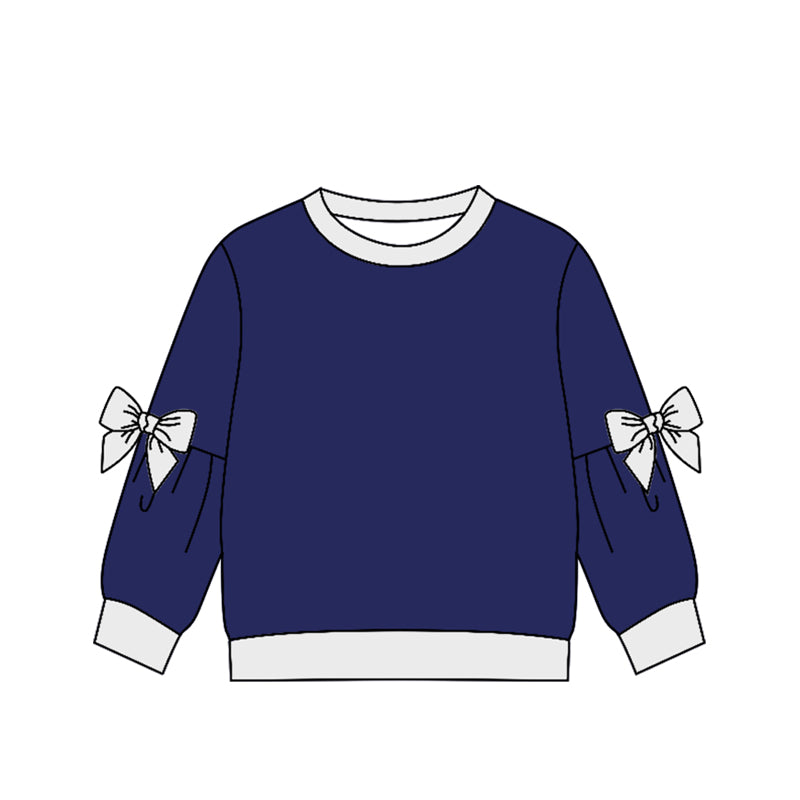 Preorder (moq 5)Baby Girls Bows Long Sleeve T-shirts Top