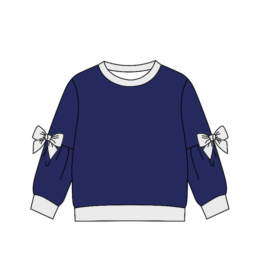 Preorder (moq 5)Baby Girls Bows Long Sleeve T-shirts Top