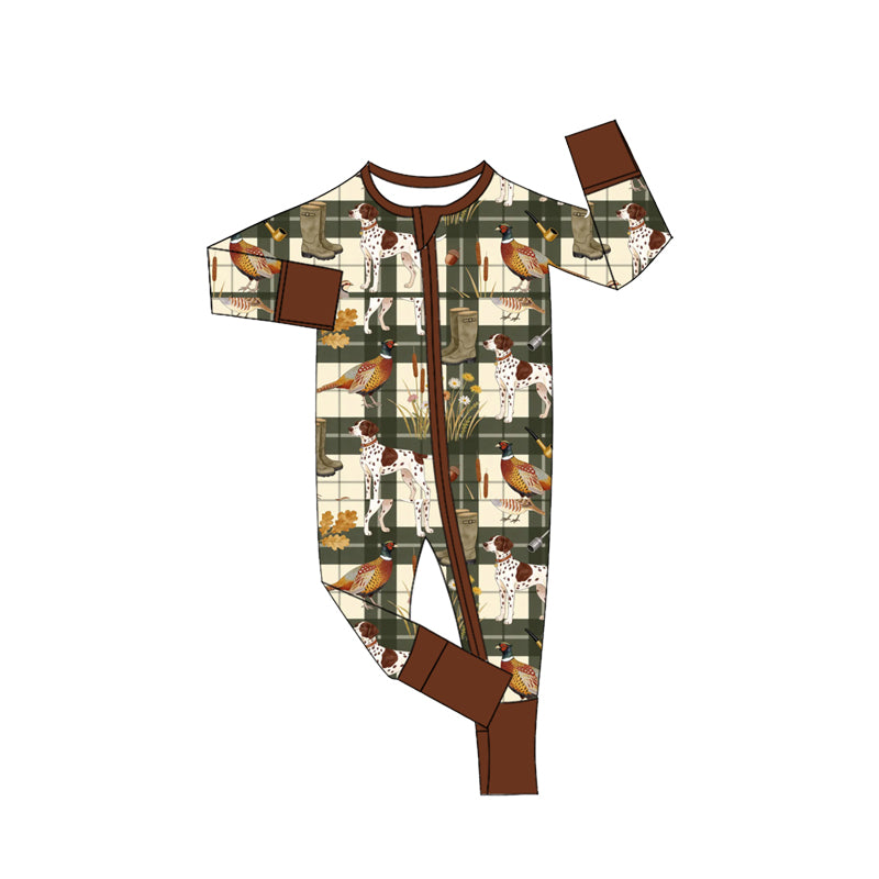 Preorder(moq5) Baby Christmas Santa Print Long Sleeve Romper Newborn Cotton One-Piece Bodysuit