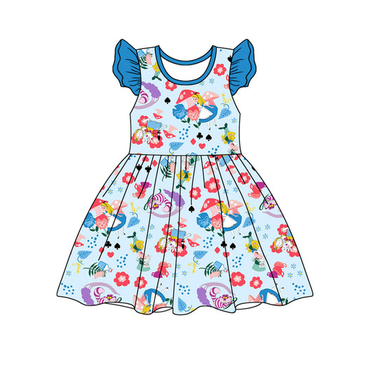 Preorder (moq 5)Baby Girls Alice Princess Pearl Knee Length Dresses