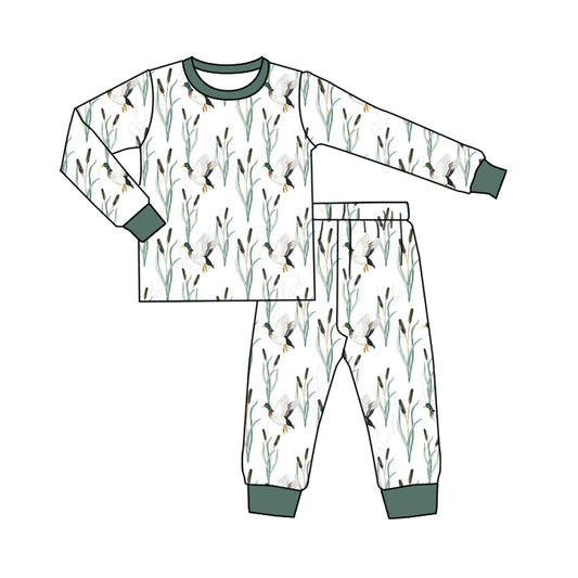 Baby Boys Ducks Long Sleeve Shirt Pants Pajamas Clothes Sets Preorder(moq 5)