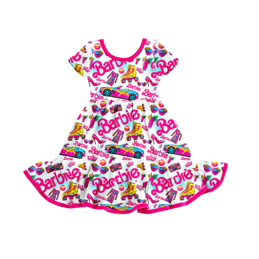 Baby Girls Doll Short Sleeve Knee Length Dresses preorder(moq 5)