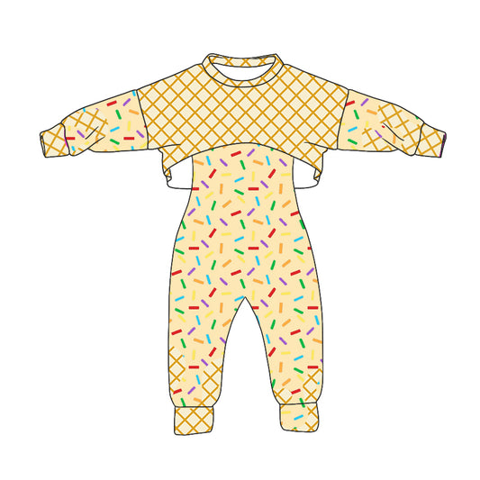 Preorder (moq 5)Baby Girls Long Sleeves Drip Shirt Top Jumpsuit 2 Piece Team Clothes Sets