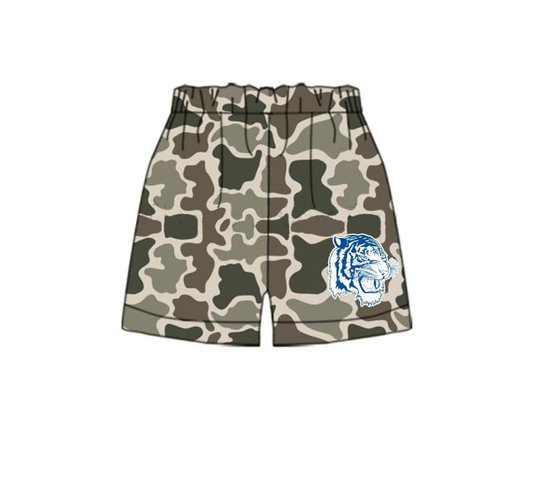 Preorder(moq 5) Baby Boys Camouflage Blue Tiger Team Sports Shorts