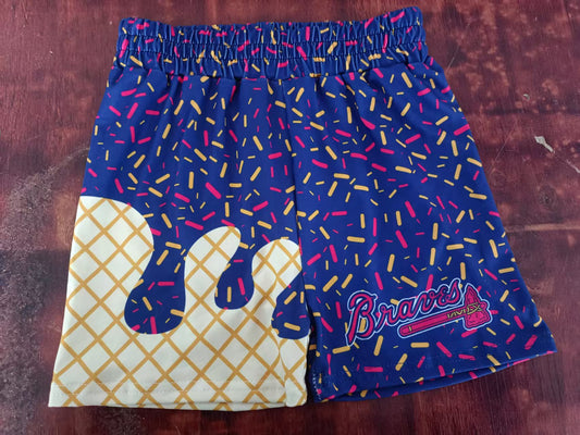 Preorder(moq 5) Baby Boys Hot Blue Bnaves Team Sports Shorts