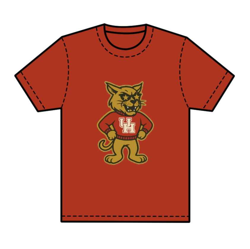 preorder(moq 5) Baby Boys Red Short Sleeves Cats UH Team Tee Shirts Tops