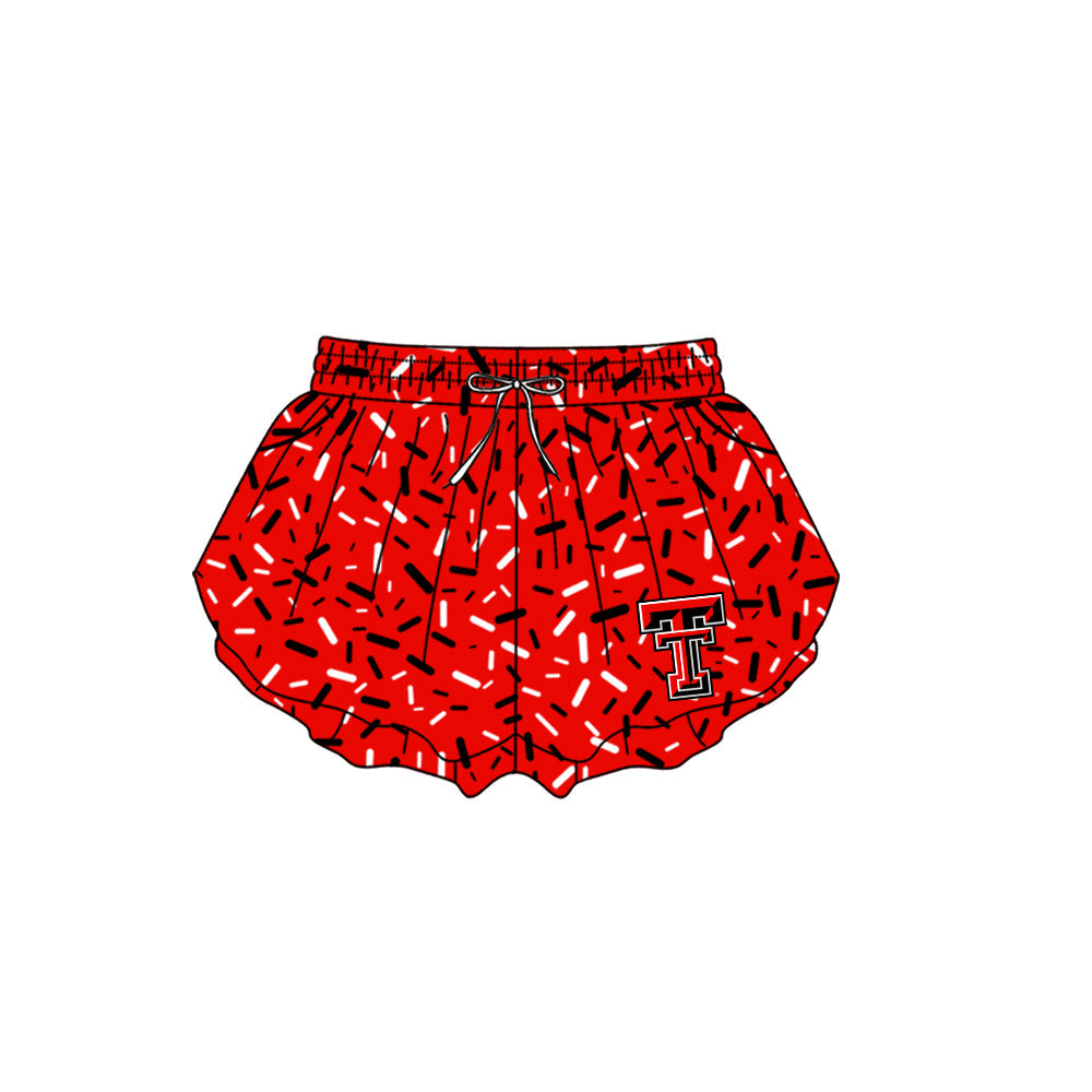 Preorder (moq 5)Baby Girls Red Sprinkles Double T Butterfly Shorts Bottom