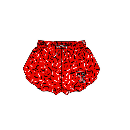 Preorder (moq 5)Baby Girls Red Sprinkles Double T Butterfly Shorts Bottom