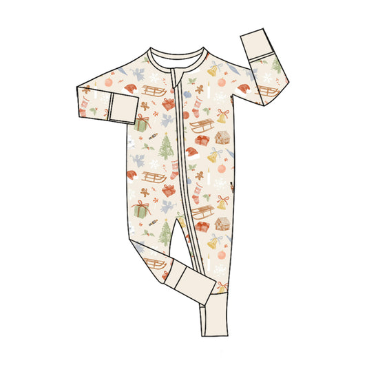 Preorder (moq 5)Baby Girls Soldiers Gifts Christmas Two Way Zip Convertible Rompers