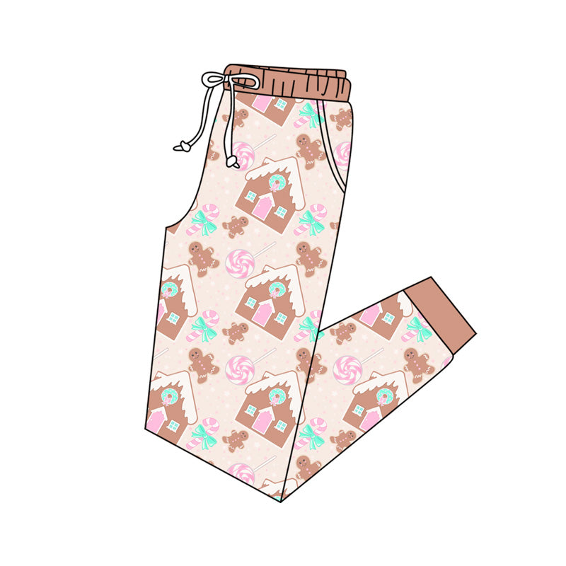 Preorder(moq 5) Adult Women Christmas Gingerbread House Jogger Pants