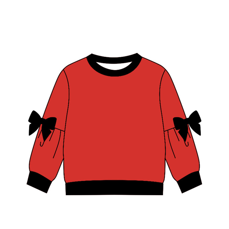Preorder (moq 5)Baby Girls Bows Long Sleeve T-shirts Top