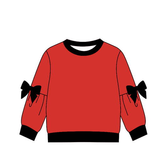 Preorder (moq 5)Baby Girls Bows Long Sleeve T-shirts Top
