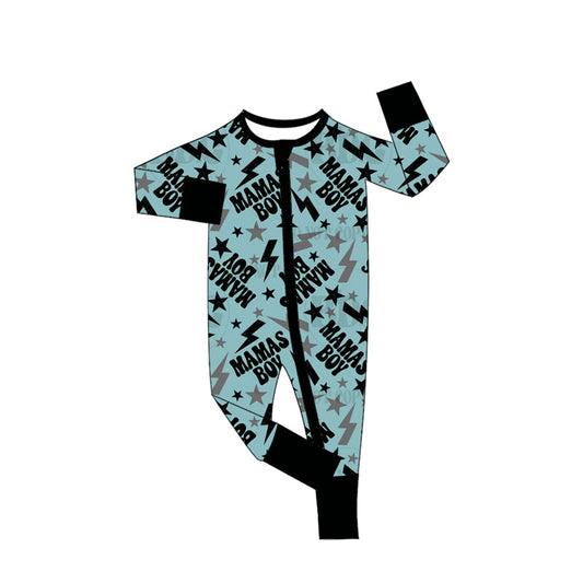 Preorder moq 5 Baby Boys Western Mama's Boy Zippy Sleepers Rompers