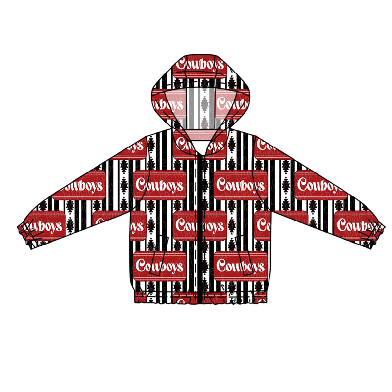 Preorder (moq 5)Baby Boys Western Cowboy Hooded Cardigan Jackets Tops