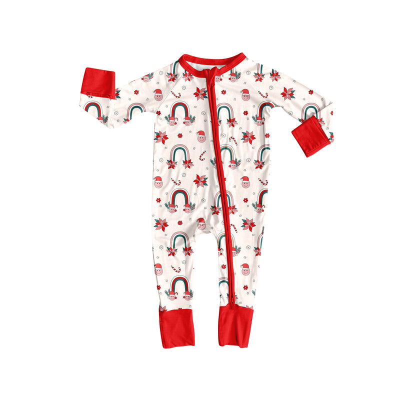 Preorder moq 5 Baby Infant Boys Long Sleeves Hat Smiles Rainbows Plaid Zipper Romper