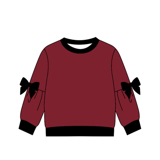 Preorder (moq 5)Baby Girls Bows Long Sleeve T-shirts Top