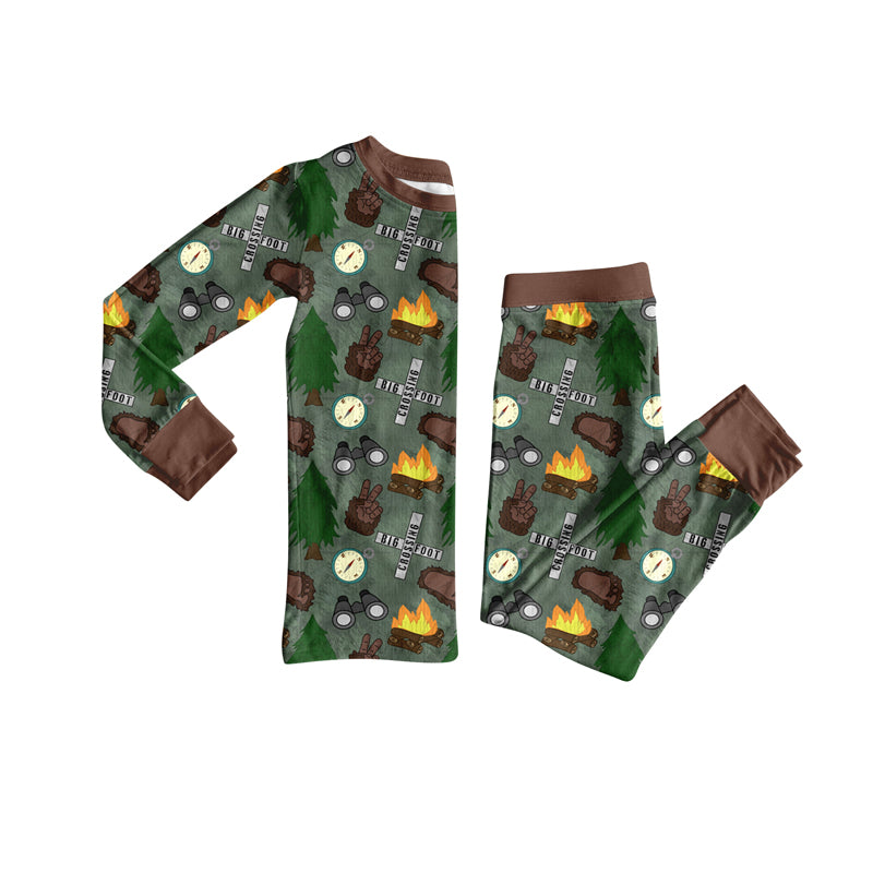 Preorder (moq 5)Baby Boys Long Sleeves Western Camping Top Pant Pajamas Set