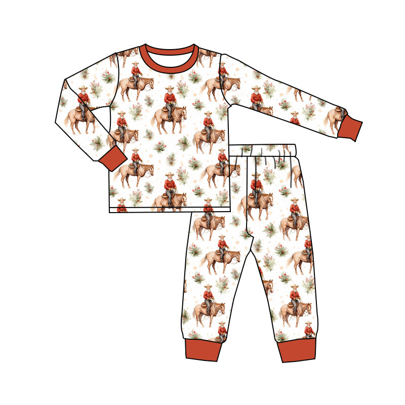 Baby Boys Rodeo Western Top Pants Pajamas Clothes Sets preorder(MOQ 5)