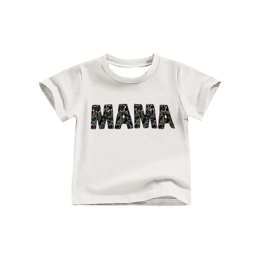 Adult Women Mama Camo Short Sleeve Tee Shirts Top Preorder(moq 5)