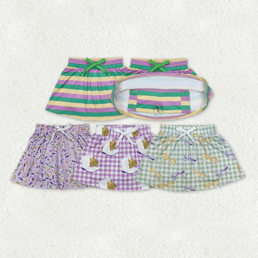 Sibling 4 Colors Baby Girls Mardigras Skirt Shorts Bottom