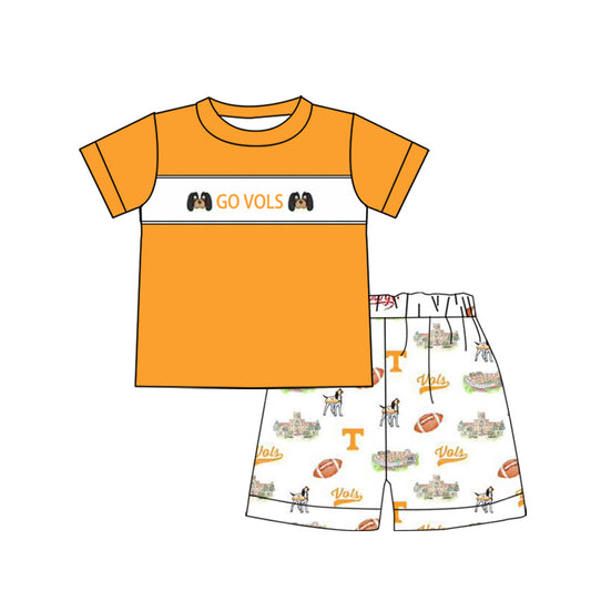Preorder (moq 5)Baby Boys Tennessee Team Tee Top Shorts Clothes Sets