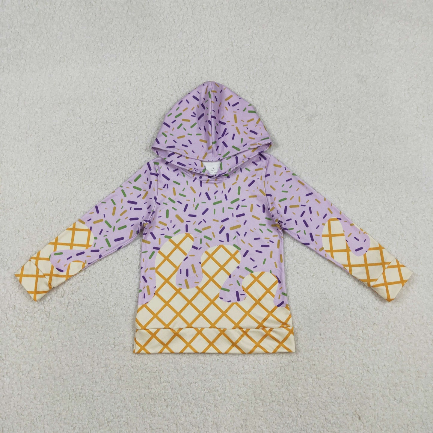Baby Boys Lavender Drip Sprinkles Team Hoodies Top