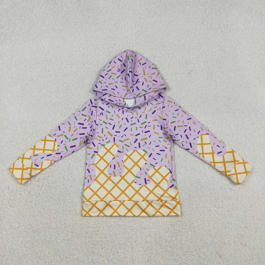 Baby Boys Lavender Drip Sprinkles Team Hoodies Top