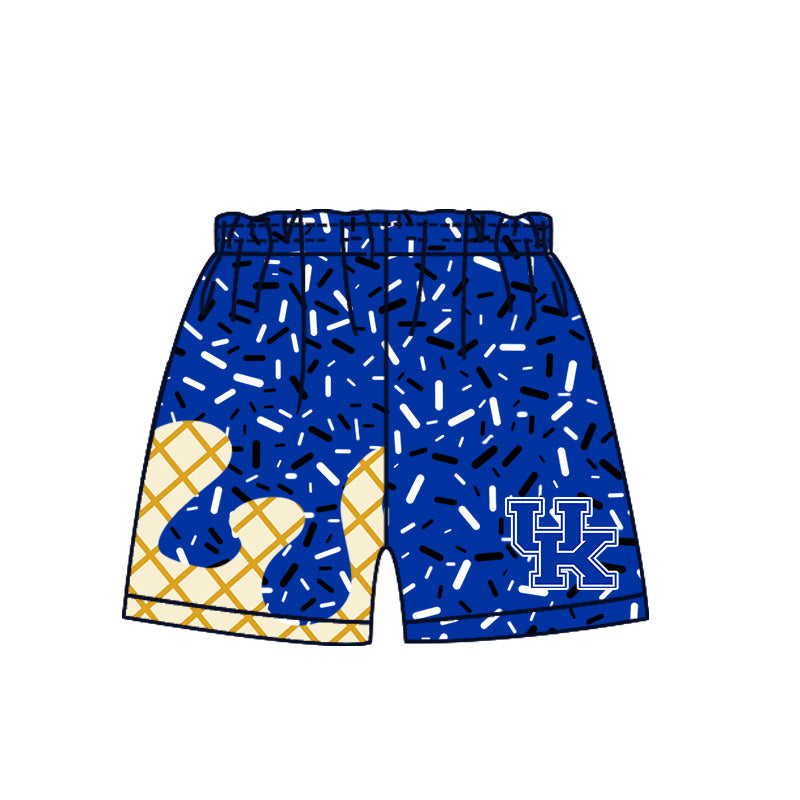Preorder (moq 5)Baby Boys Drip Sprinkles Hot Blue UK Team Shorts Bottom