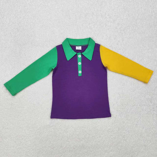 Sibling Baby Kids Mardigras Polo Shirts Knee Length Dresses