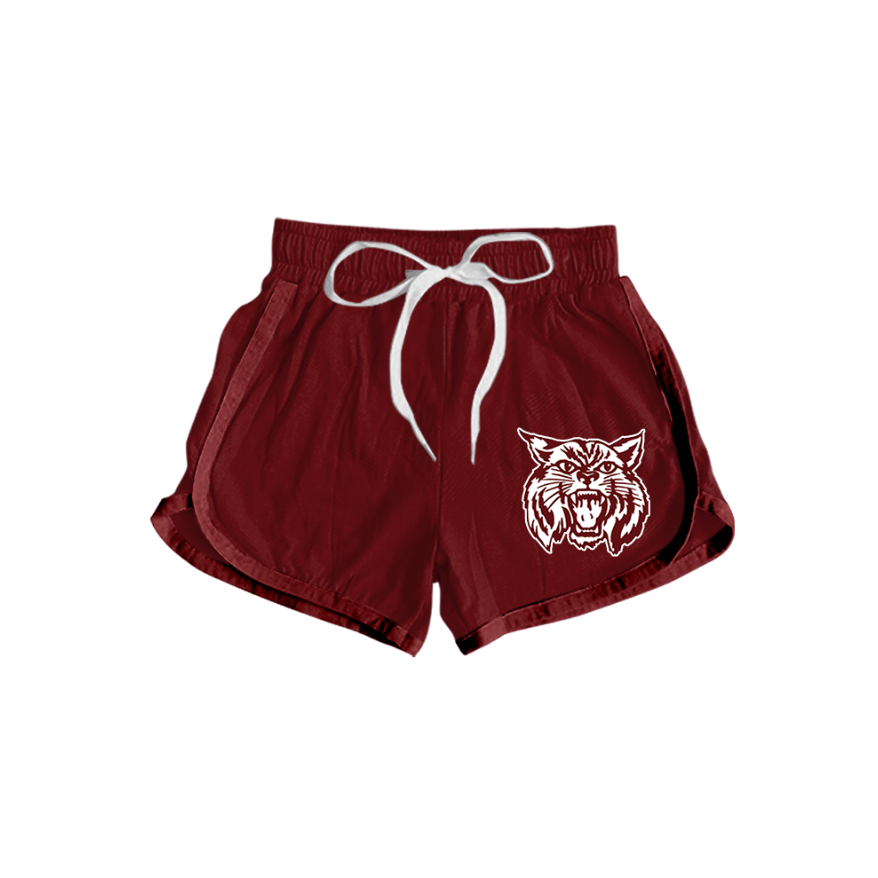 Preorder moq 5 Baby Girls Red Wildcats Team Shorts Bottom