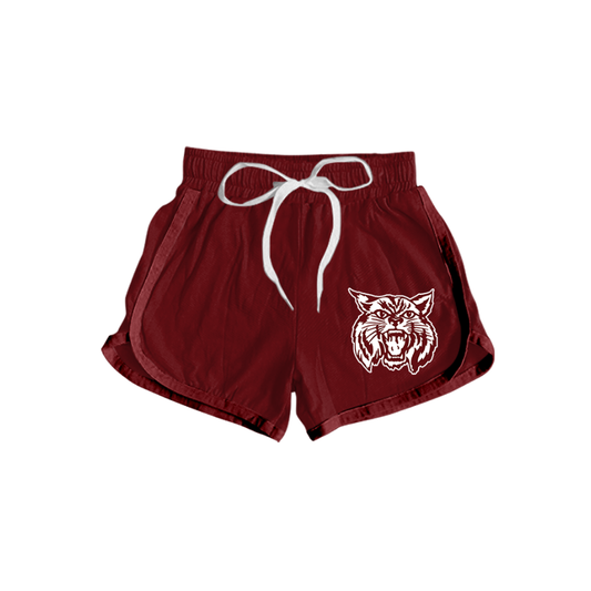 Preorder moq 5 Baby Girls Red Wildcats Team Shorts Bottom