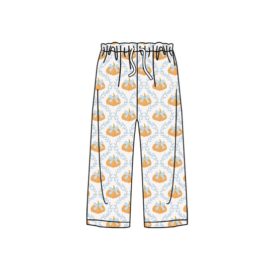 Preorder (moq 5)Baby Girls Bows Pumpkins Fall Straight Pant Bottom