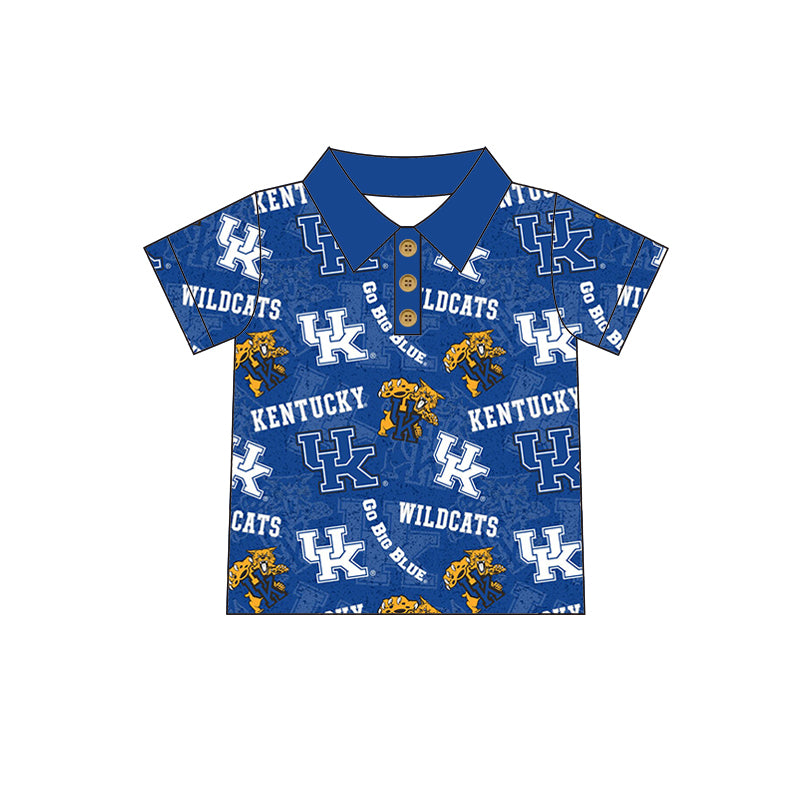 Baby Boys UK Buttons Short Sleeve Tee Shirts Tops Preorder(moq 5)