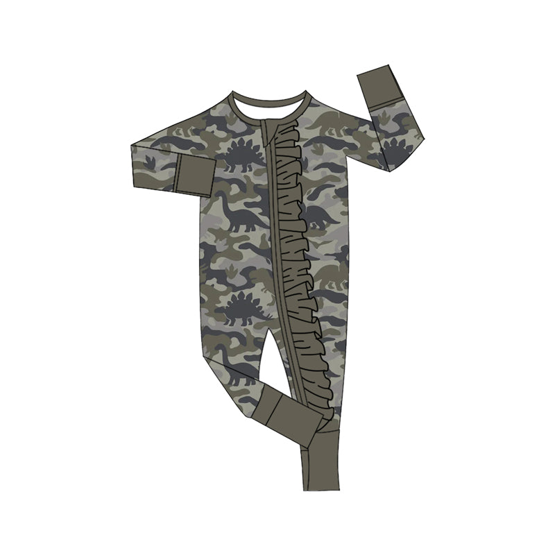 Preorder(moq5) Baby Christmas  Print Front  Ruffle Romper  Newborn One-Piece Baby Clothes