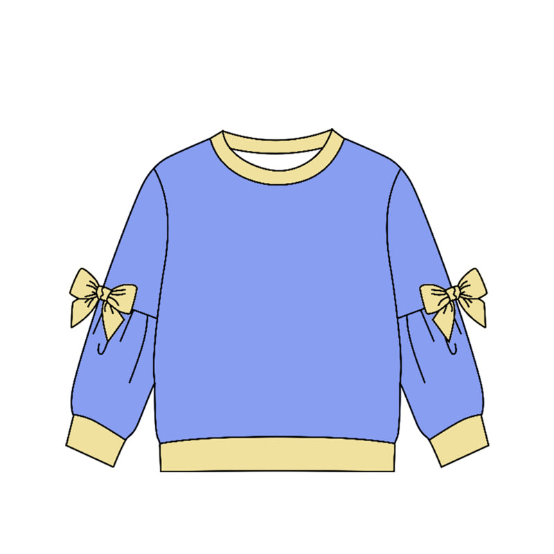 Preorder (moq 5)Baby Girls Bows Long Sleeve T-shirts Top