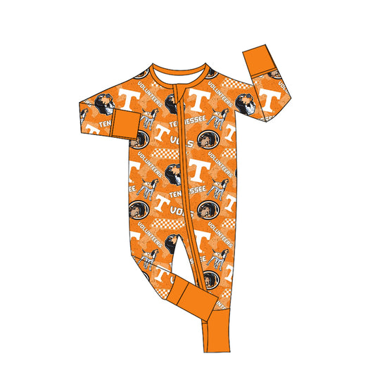 Baby Boys Team Tenness Dogs Long Sleeve Zip Rompers preorder(moq 5)