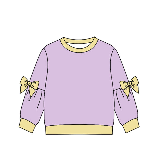 Preorder (moq 5)Baby Girls Bows Long Sleeve T-shirts Top