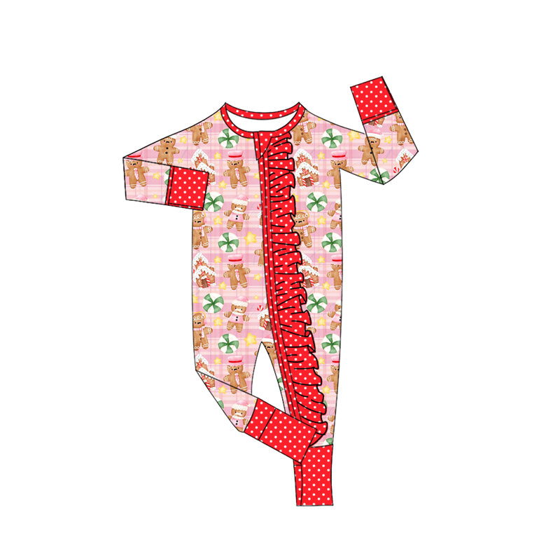 Preorder(moq5) Baby Christmas Romper Long Sleeve Infant  Sleeper Sleepwear