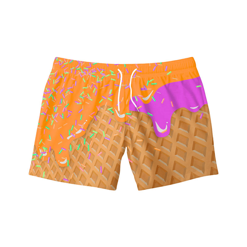 Preorder moq 5 Baby Boys Orange Chocolate Drips Shorts Bottoms