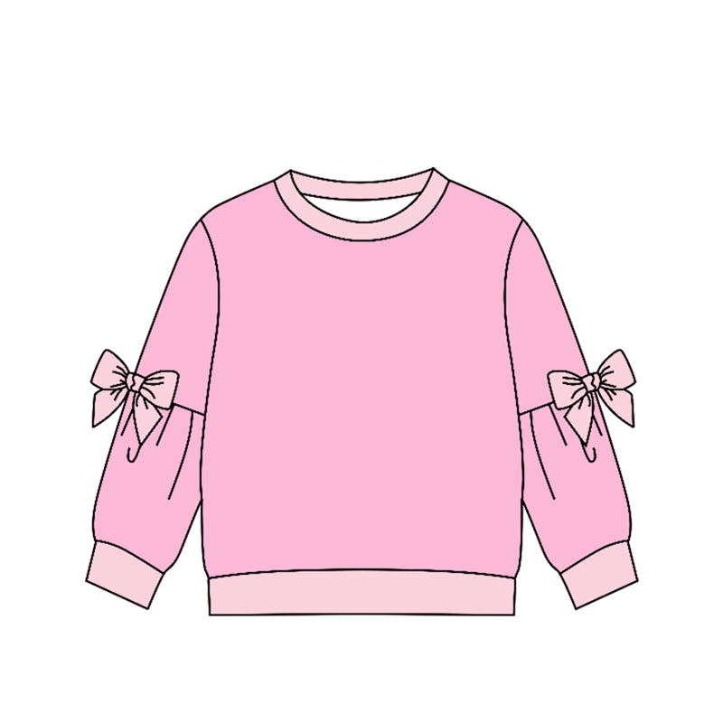 Preorder (moq 5)Baby Girls Bows Long Sleeve T-shirts Top
